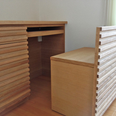 壁面カウンター収納 002 オーダー家具 リフォームなら福岡のデザインコンパス